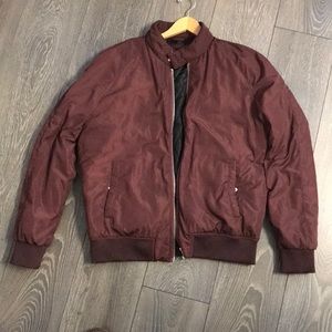 Zara maroon/burgundy bomber jacket
